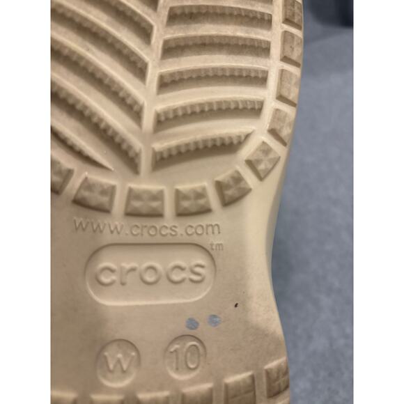 Crocs Baya Women's Size 10 Cream Lightweight Waterproof Slides Sandals Clogs - Picture 9 of 9